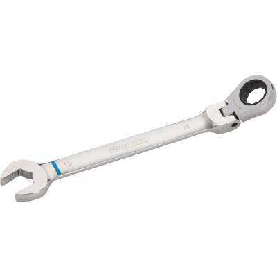 Channellock Metric 15 mm 12-Point Ratcheting Flex-Head Wrench