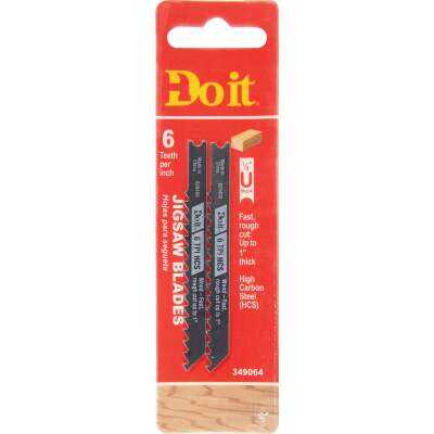 Do it Best U-Shank 3 In. x 6 TPI High Carbon Steel Jig Saw Blade, Wood up to 1 In. (2-Pack)
